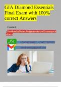 GIA Diamond Essentials Final Exam with 100% correct Answers