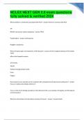 NCLEX NEXT GEN 2&period;0 exam questions fully solved & verified 2024 Graded A&plus;