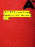 FISDAP Airway Exam Questions with Answers 2023