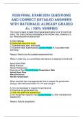 N328 FINAL EXAM 2024 QUESTIONS AND CORRECT DETAILED ANSWERS WITH RATIONALE| ALREADY GRADED A+ | 100% VERIFIED