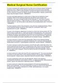 Medical Surgical Nurse Certification 