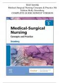TEST BANK Medical-Surgical Nursing Concepts & Practice (5TH) by Holly Stromberg| Complete Guide NEWEST VERSION