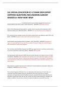 161 SPECIAL EDUCATION EC-12 EXAM 2024 EXPERT CERTIFIED QUESTIONS AND ANSWERS ALREADY GRAGED A&plus; NEW&excl; NEW&excl; NEW&excl; 