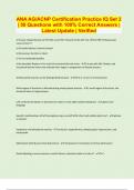 ANA AG&sol;ACNP Certification Practice IQ Set 2 &vert; 50 Questions with 100&percnt; Correct Answers &vert; Latest Update &vert; Verified