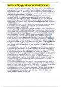 Medical Surgical Nurse Certification 