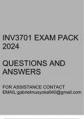 INV3701 Exam pack 2024(Questions and answers)