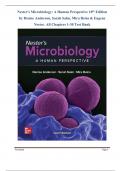 Nester's Microbiology: A Human Perspective 10th Edition by Denise Anderson, Sarah Salm, Mira Beins & Eugene Nester. All Chapters 1-30 Test Bank - Q&A (Scored A+) Updated 2024