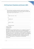 CCA Prep Exam 2 Questions and Answers 2024 Graded A&plus;