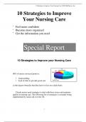 10 Strategies to Improve Your Nursing care