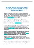 ATI MED SURG PROCTORED 2023 EXAM QUESTIONS AND Correct Detailed ANSWERS