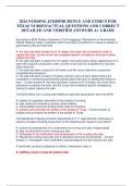 NURSING JURISPRUDENCE AND ETHICS FOR TEXAS NURSES&sol;ACTUAL QUESTIONS AND CORRECT DETAILED AND VERIFIED ANSWERS A&plus; GRADE