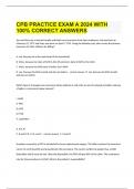  CPB PRACTICE EXAM A 2024 WITH 100% CORRECT ANSWERS