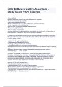C857 Software Quality Assurance - Study Guide 100&percnt; accurate