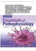 TEST BANK FOR PORTH'S ESSENTIALS OF PATHOPHYSIOLOGY 5TH EDITION BY TOMMIE L. NORRIS ALL CHAPTERS COVERED ISBN-10; 1975107195/ ISBN-13; 978-1975107192/ GRADED A 