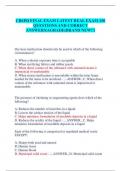 CBSPD FINAL EXAM LATEST REAL EXAM 150  QUESTIONS AND CORRECT  ANSWERS|AGRADE(BRAND NEW!!)