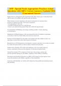 SNP - Special Needs Appropriate Practices Actual Questions with 100&percnt; Correct Answers &vert; Updated 2024 &vert; Guaranteed Success