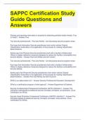 SAPPC Certification Study Guide Questions and Answers