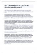 MPTC Bridge Criminal Law Correct Questions and Answers&excl;