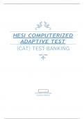 HESI COMPUTERIZED ADAPTIVE TEST (CAT) TEST BANKING