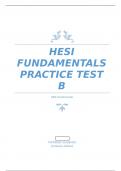 HESI Fundamentals Practice Test B 