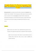 Complete Head-to-Toe Physical Assessment Cheat Sheet New Questions and Answers 2024 &vert;Updated & Verified