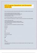 CITI Program Questions and Answers&sol;  VERIFIED&period;&sol;LATEST UPDATES FOR 2024&sol; 2025 EXAMS PREDICTIONS