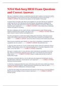 N314 Med-Surg HESI Exam Questions and Correct Answers