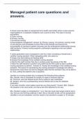 Managed patient care questions and answers