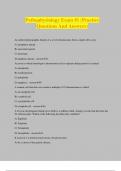 Pathophysiology Exam #1 (Practice Questions And Answers)