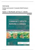 Test Bank for Stanhope and Lancaster’s Community Health Nursing in Canada,4th edition by Sandra MacDonald & Sonya