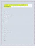 CSCE Exam Review Questions and  answers&comma; rated A&plus;&sol;LATEST UPDATES FOR 2024&sol; 2025 EXAMS PREDICTIONS&sol;
