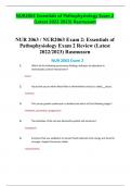 NUR2063 Essentials of Pathophysiology Exam 2 (Latest 2022 2023) Rasmussen