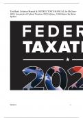 Test Bank &comma;Solution Manual & INSTRUCTOR&rsquo;S MANUAL for McGraw-Hill&rsquo;s Essentials of Federal Taxation 2024 Edition&comma; 15th Edition By Brian Spilker