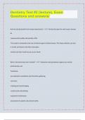 Dentistry Test &num;2 &lpar;lecture&rpar;&comma; Exam  Questions and answers&sol;&sol;LATEST UPDATES FOR 2024&sol; 2025 EXAMS PREDICTIONS&sol;