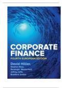Test Bank For Corporate Finance European Edition, 4th Edition By David Hillier Stephen Ross Randolph Westerfield Jeffrey Jaffe Bradford