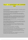 Class F &ndash; GA QUESTIONS AND ANSWERS 2024