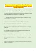 Wisconsin Pesticide Application Exam Study Guide &vert; 100 Questions with 100&percnt; Correct Answers &vert; Verified &vert; Latest Update 2024