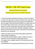 NR509 / NR 509 Final Exam Study Guide: Advanced Physical Assessment Questions and Answers (2024 / 2025) (Verified Answers)