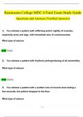 Rasmussen College MDC 4 Final Exam Study Guide Questions and Answers &lpar;2024 &sol; 2025&rpar; &lpar;Verified Answers&rpar;