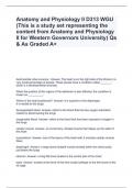 Anatomy and Physiology II D313 WGU (This is a study set representing the content from Anatomy and