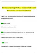 Rasmussen College MDC 3 Exam 1 Study Questions and Answers &lpar;2024 &sol; 2025&rpar; &lpar;Verified Answers&rpar;