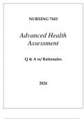 NURSING ADVANCED HEALTH ASSESSMENT EXAM Q & A 2024