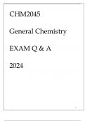 CHM2045 GENERAL CHEMISTRY EXAM Q & A 2024