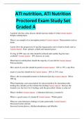 ATI nutrition, ATI Nutrition Proctored Exam Study Set Graded A