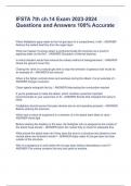 IFSTA 7th ch&period;14 EXAM BUNDLe&lpar;COMPLETE PACKAGE&rpar; 2023-2024 Questions and Answers 100&percnt; Accurate