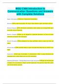WGU C464 Introduction to Communication Questions and Answers with Complete Solutions