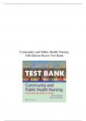 TEST BANK; COMMUNITY AND PUBLIC HEALTH NURSING 10TH EDITION Rector Cherie, CHERIE. RECTOR, Mary Jo Stanley. Secure HIGHSCORE