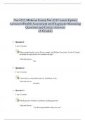 Nur 6512 Midterm Exam&vert; Nur 6512 Latest Update  Advanced Health Assessment and Diagnostic Reasoning  Questions and Correct Answers &lpar;A Graded&rpar;