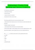 Genitourinary Practice Exam Questions and Answers Graded A&plus; 