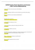 SCRN Practice Exam Questions and Answer &lpar;Download To Score An A&rpar;